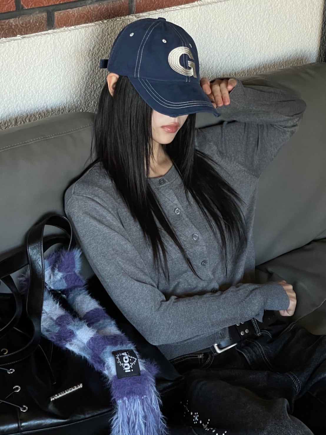 【IUGAMAKARAS】G Needlework Ball Cap