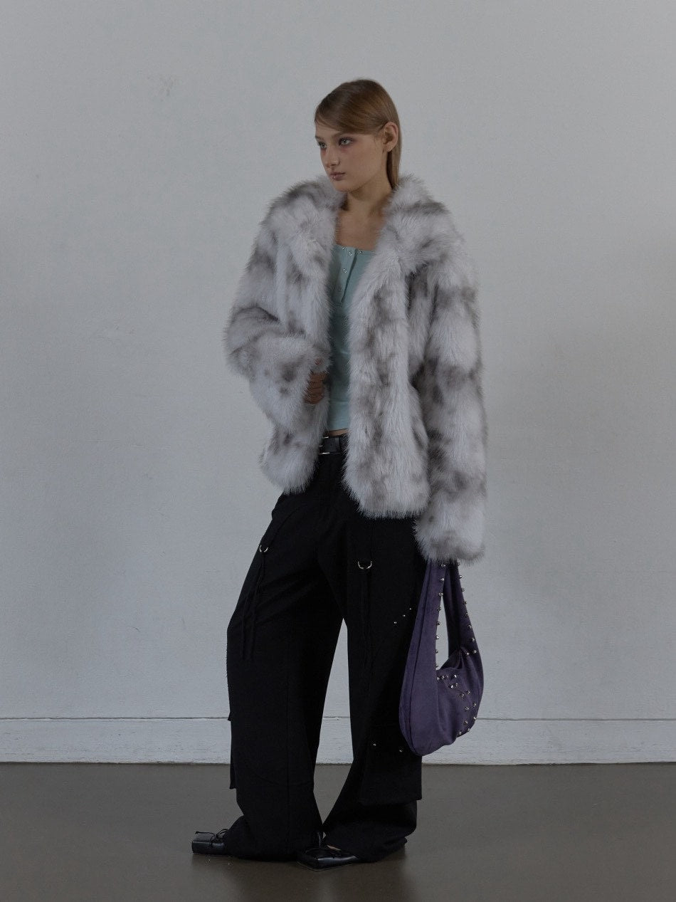 【SETUP‐EXE】FAUX FUR JACKET / 【セットアップエグゼ】ハイネックファージャケット