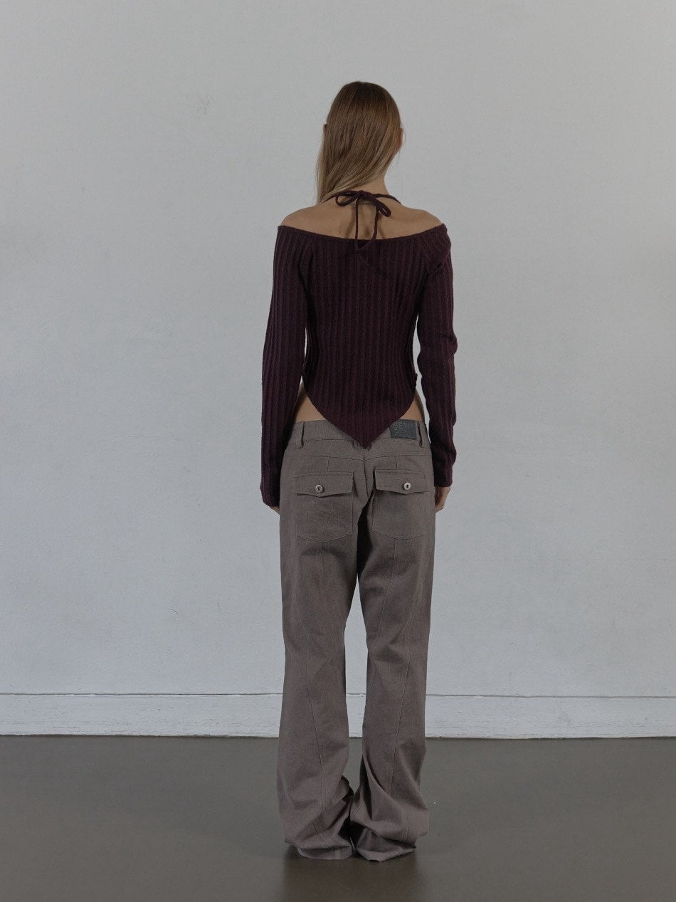 【SETUP‐EXE】WESTERN CROSS TOP / 【セットアップエグゼ】クロスオフショル長袖Tシャツ