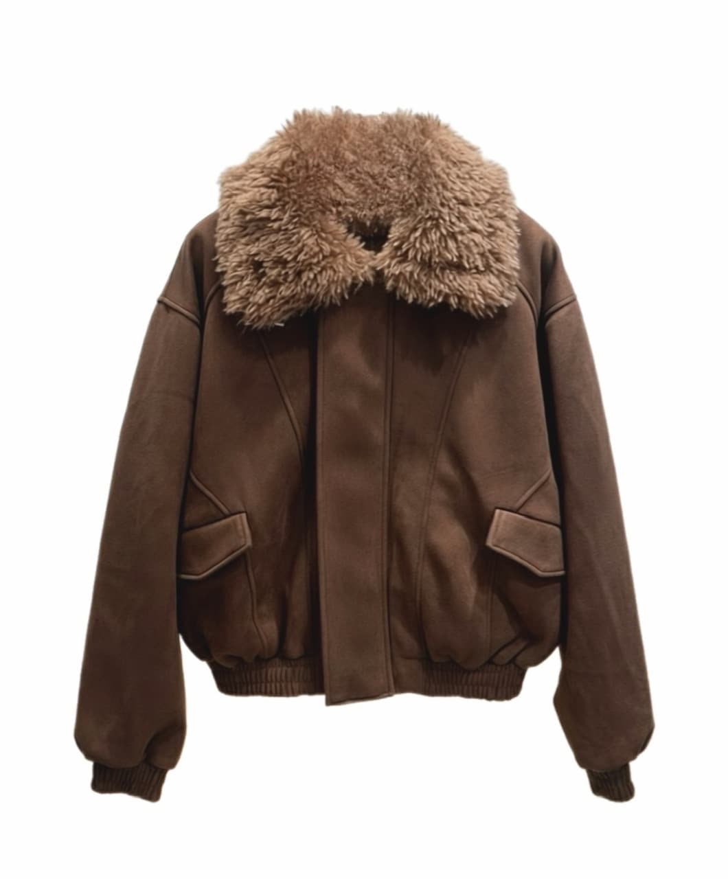 受注制【Chikashitsu +】boa collar suede padding blouson / 【チカシツプラス】ボア襟スエードパディングブルゾン (2color)