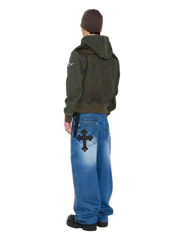 【AAKAM】Fur Camo Contrast Jacket