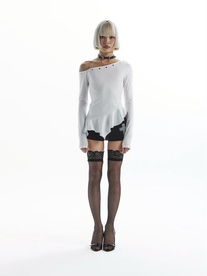 【KAIYA】unbalanced silver ball long sleeve