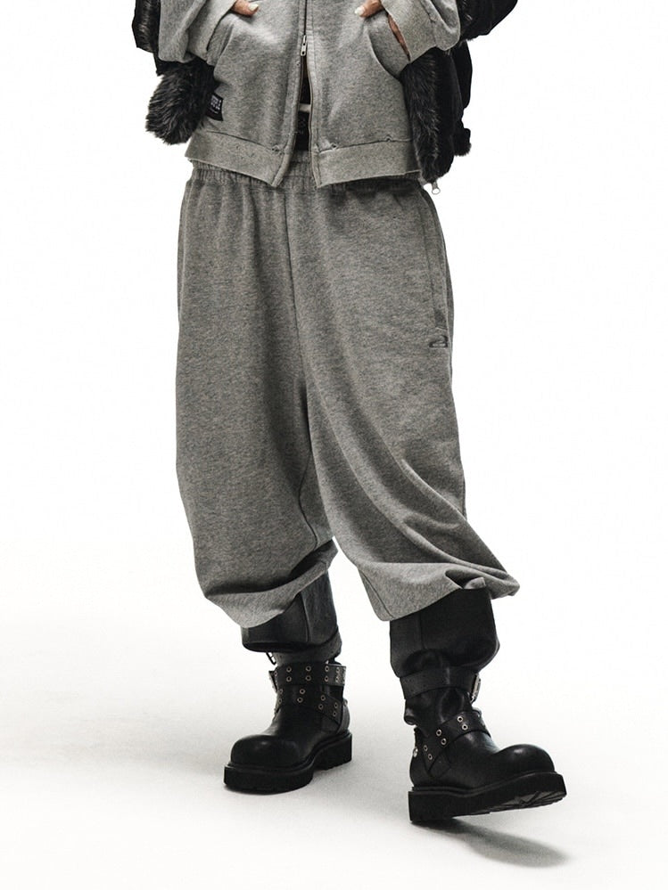 【BLACK PURPLE】Shadow Loop Wide Pants