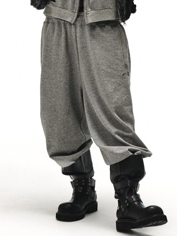 【BLACK PURPLE】Shadow Loop Wide Pants