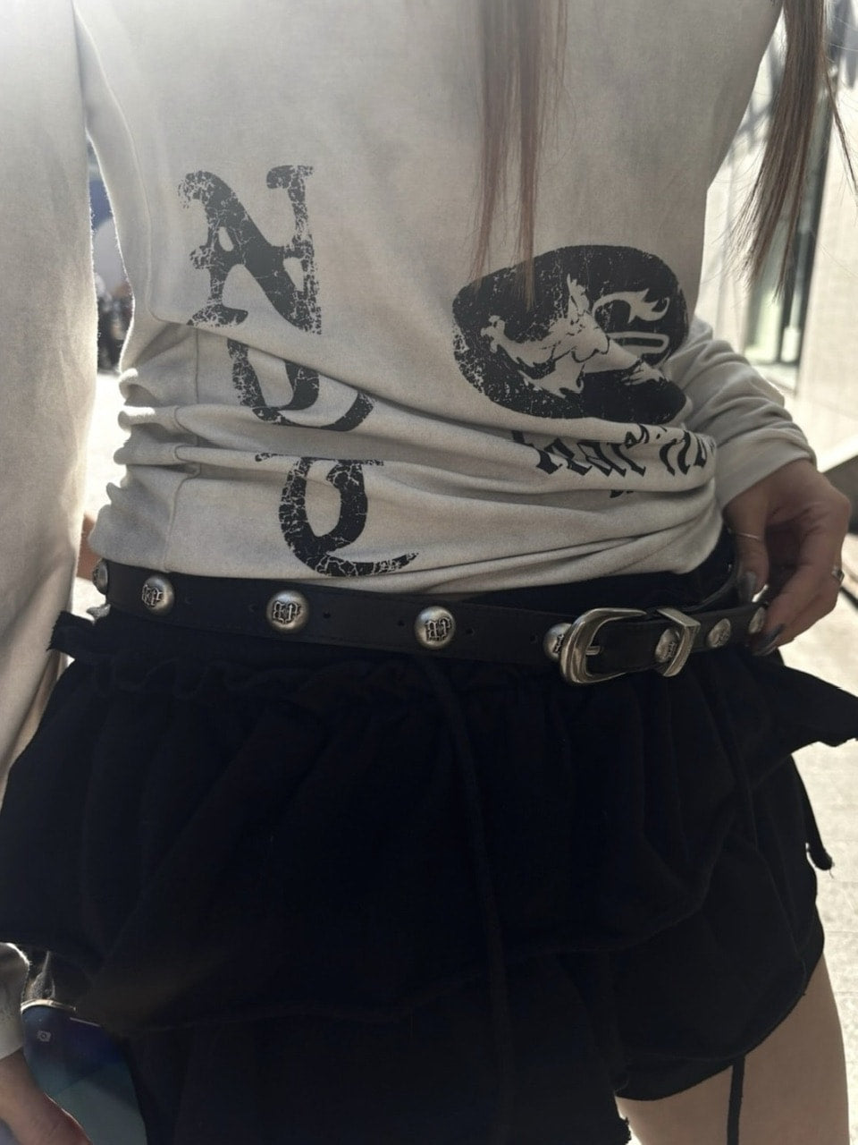 【BLACK PURPLE】Bullet Stud Belt