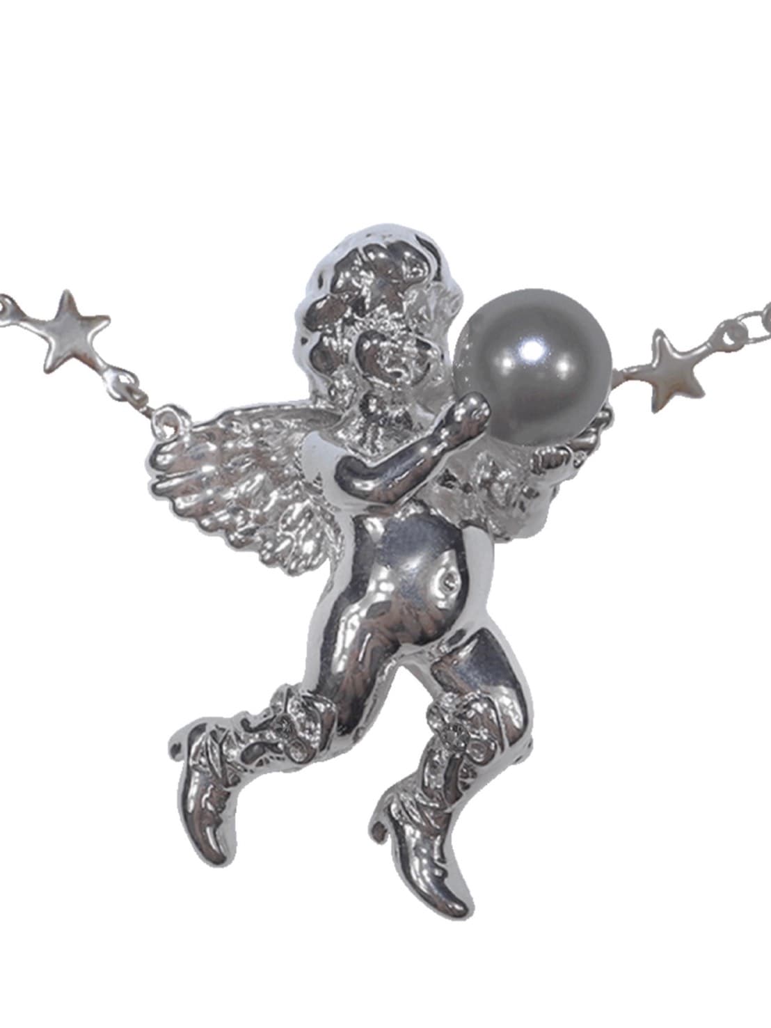 【HURJABOYACC】ANGEL WITH CHAIN CHAIN NECKLACE