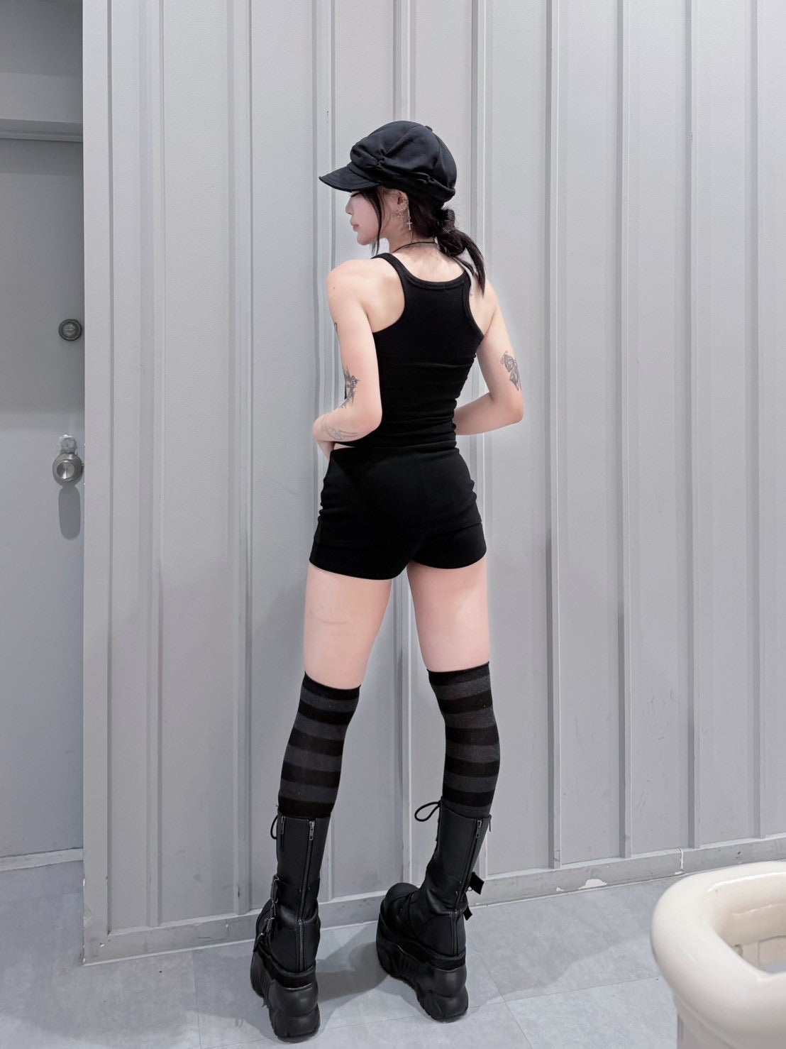 7/10 20:00発売 受注制【nmtc+】Button Shirring Skort (3color)