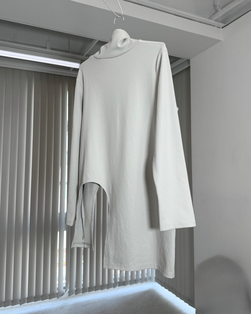 【Nerd out XU】irregular design high neck long sleeve (2color)