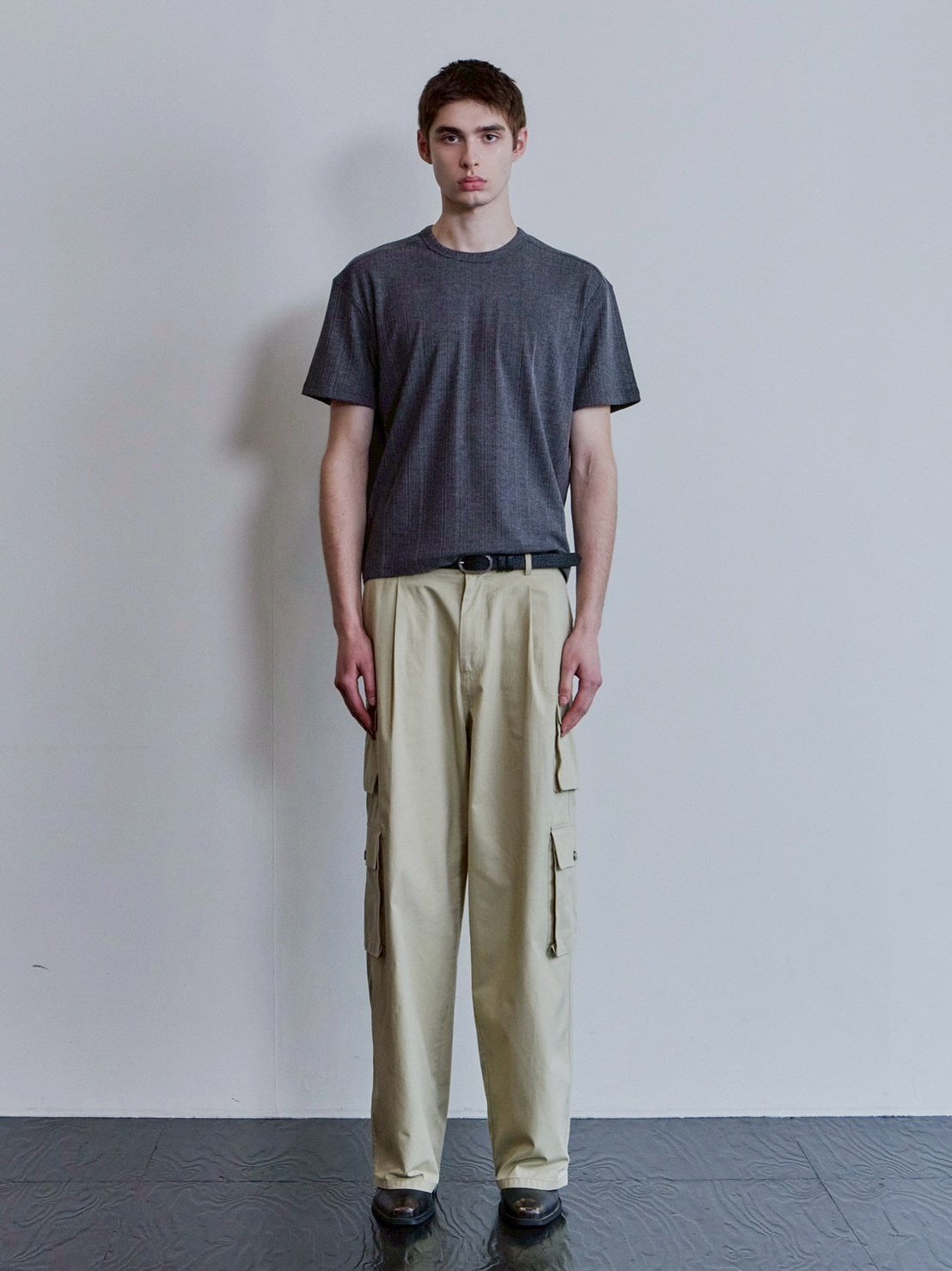 【Waviness】Rib Textured T-shirts