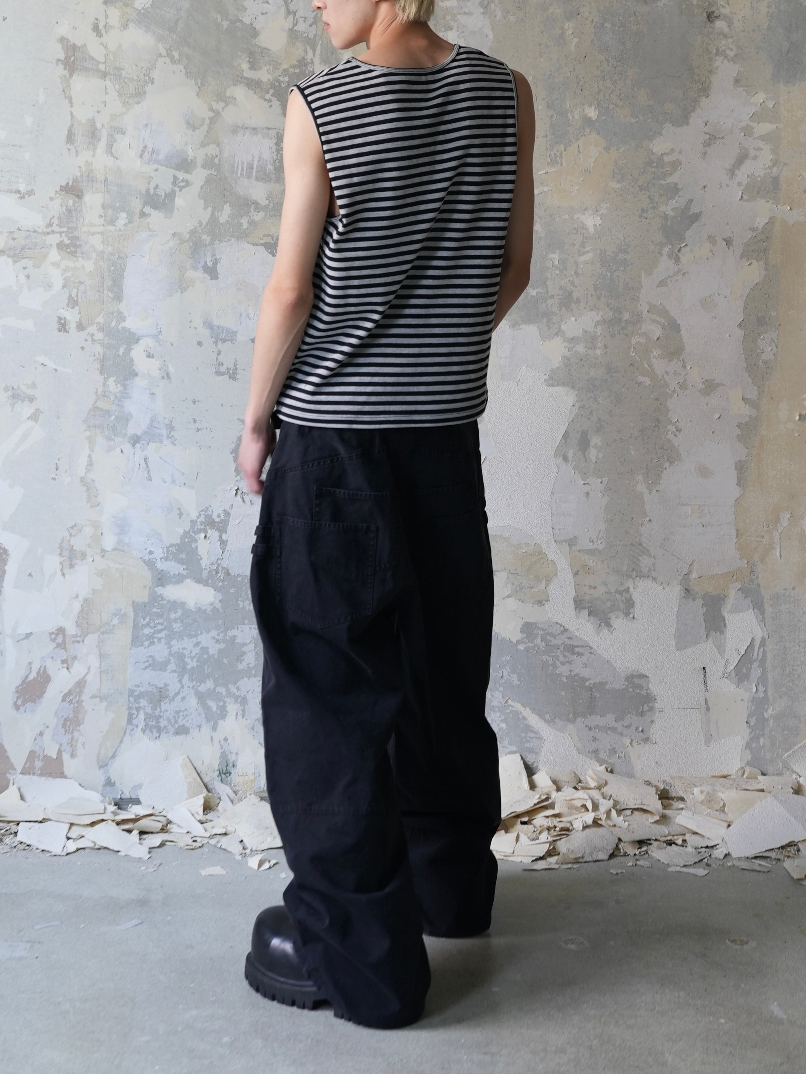 【Lee fi Ne】Layered Stripe Tank