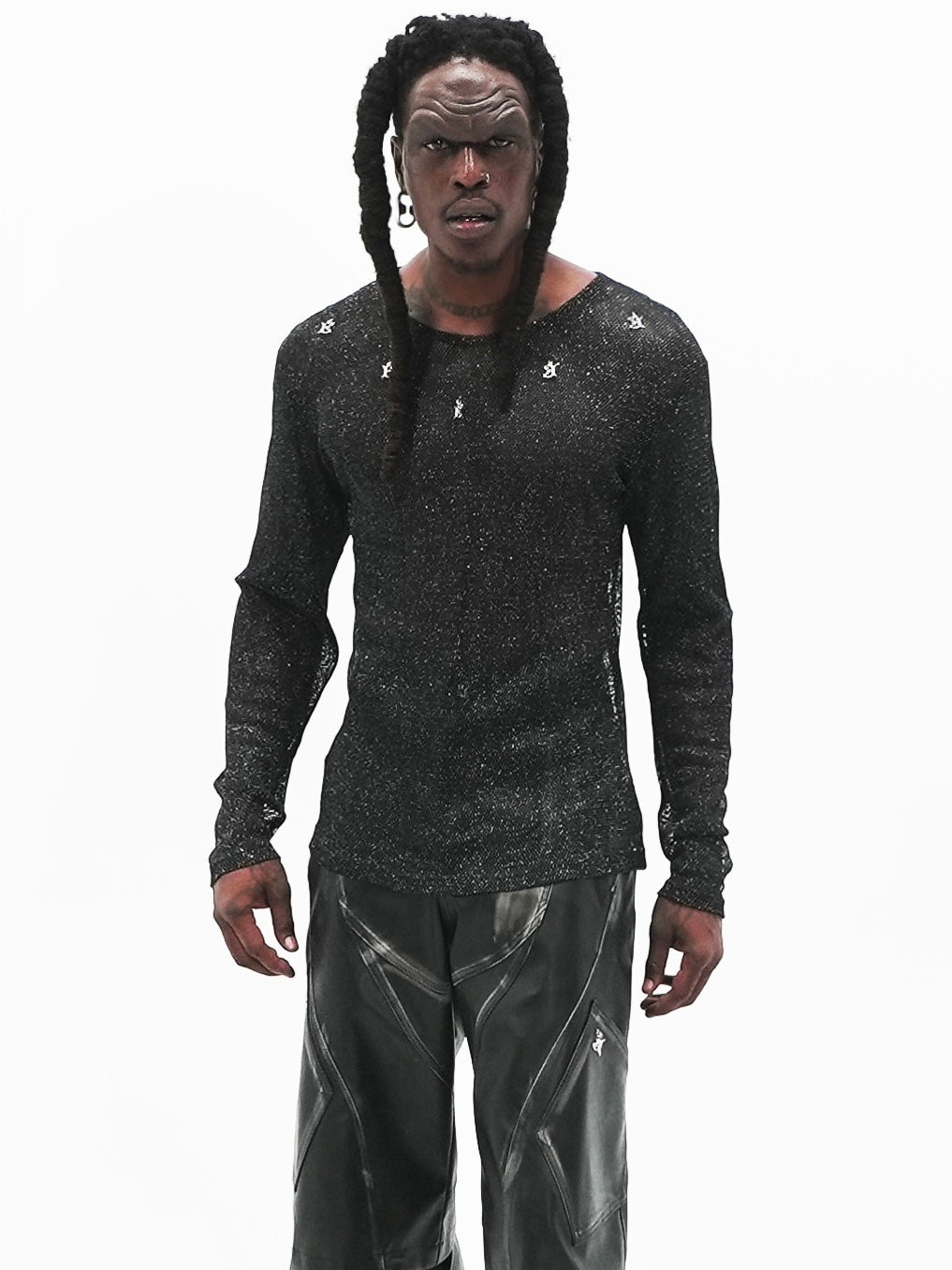 【E RIN AI E】E STARDUST MESH LONG SLEEVE TEE