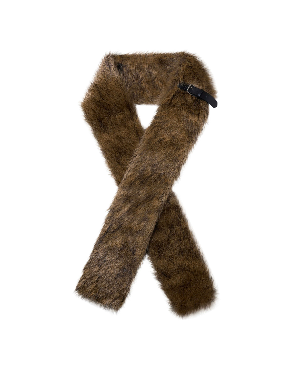 【LECYTO】Buckle Hairy Fur Muffler
