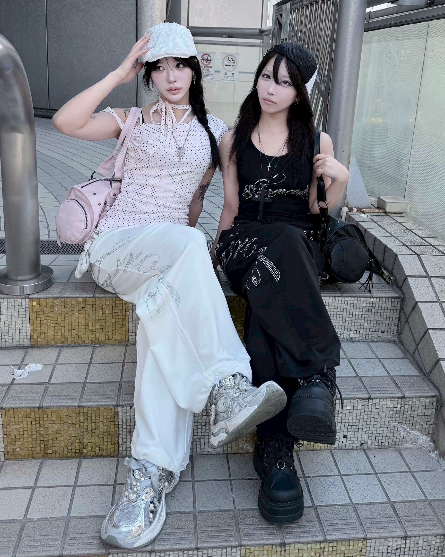 受注制【nmtc+】Neut Crystal Drawstring Pants (2color)