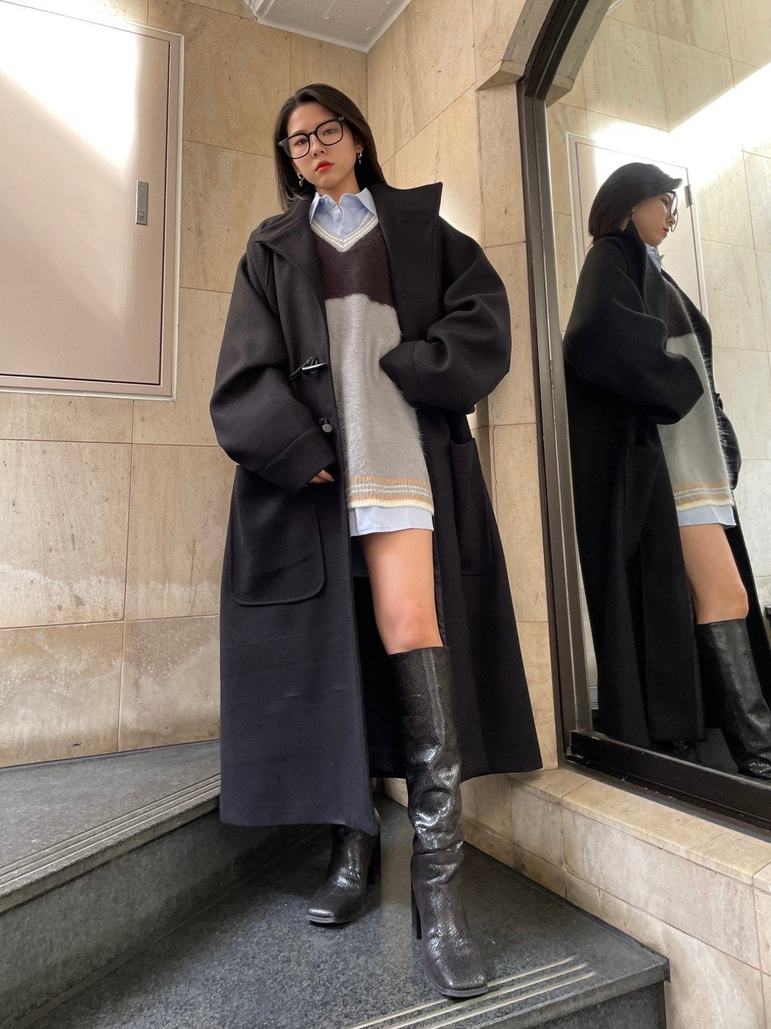 【Chikashitsu +】clear sunglasses 4