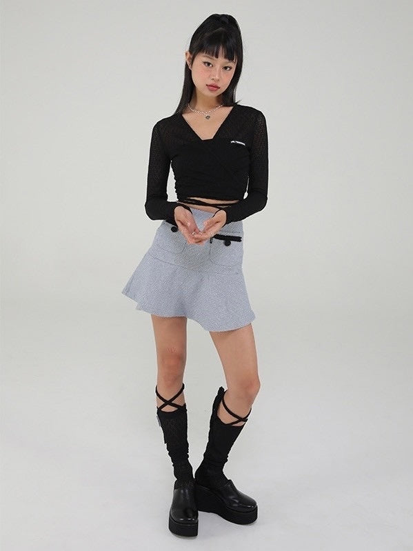 12/21 20:00 再販【Uglyshadow】LACE LONG SOCKS (5color)