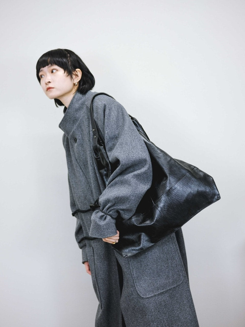 受注制【Chikashitsu +】2way leather bag