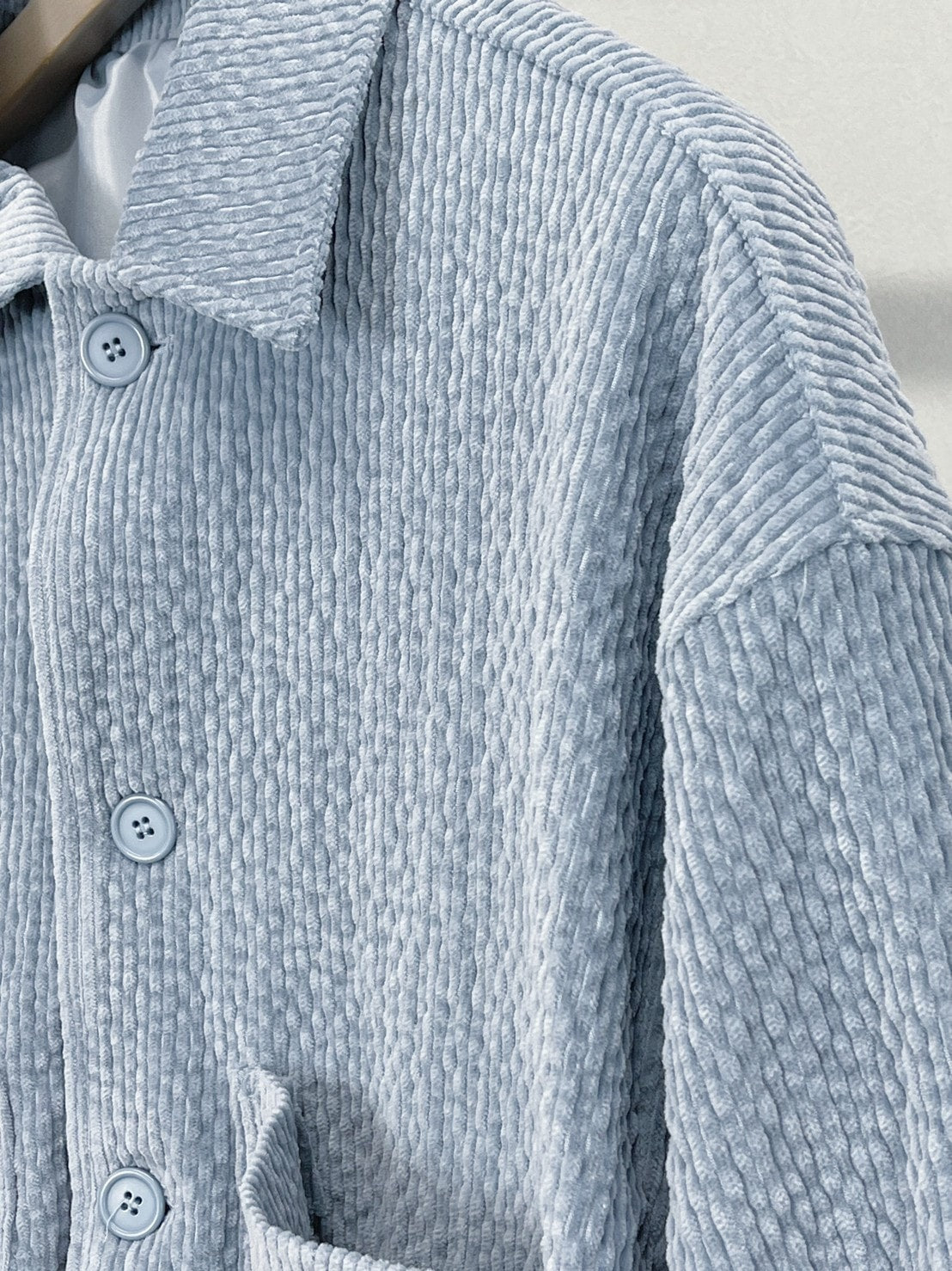 受注制【Chikashitsu +】set up design corduroy cropped jacket (3color)