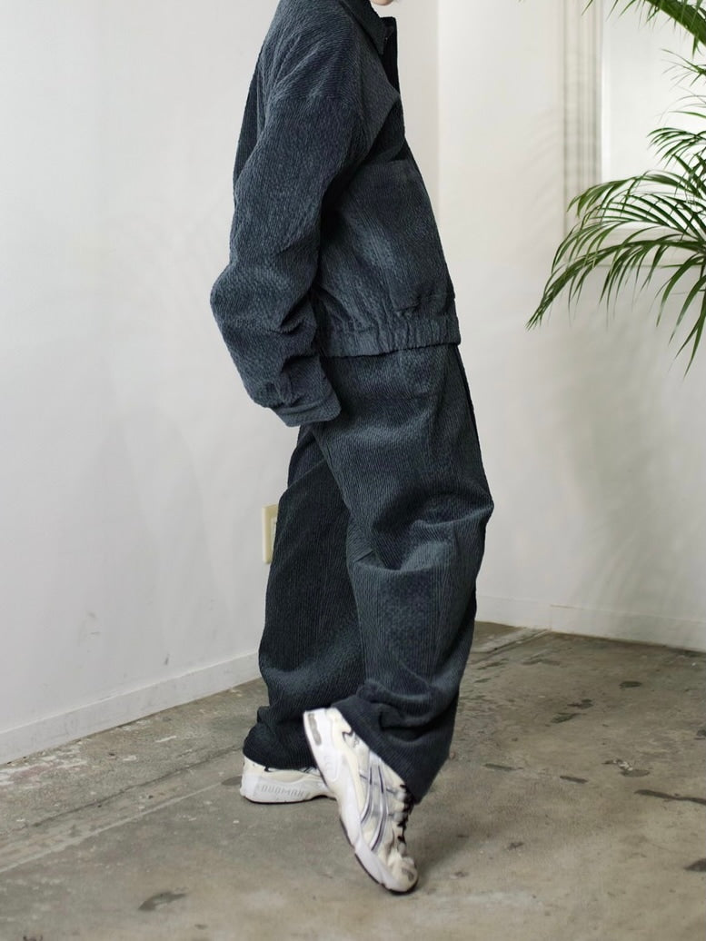 受注制【Chikashitsu +】set up high waist corduroy pants (3color)