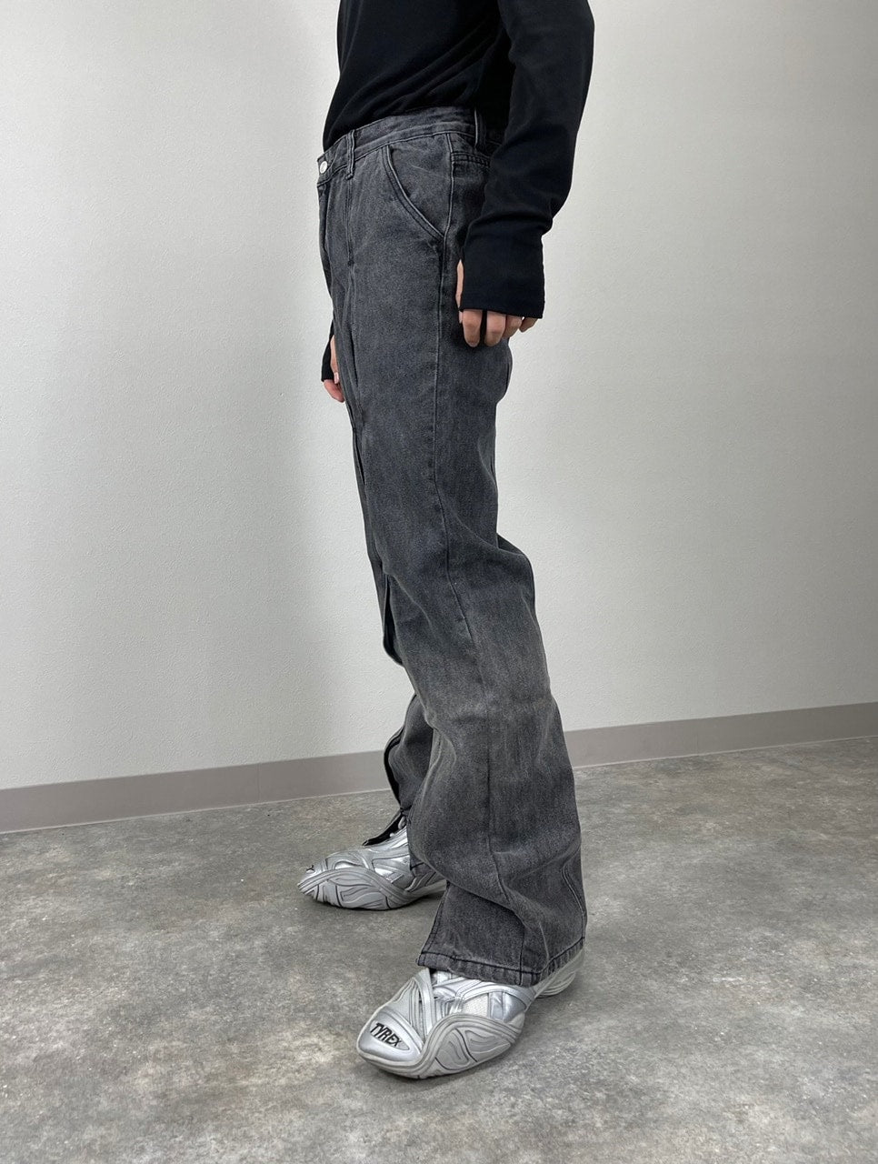 受注制【Chikashitsu +】design denim pants