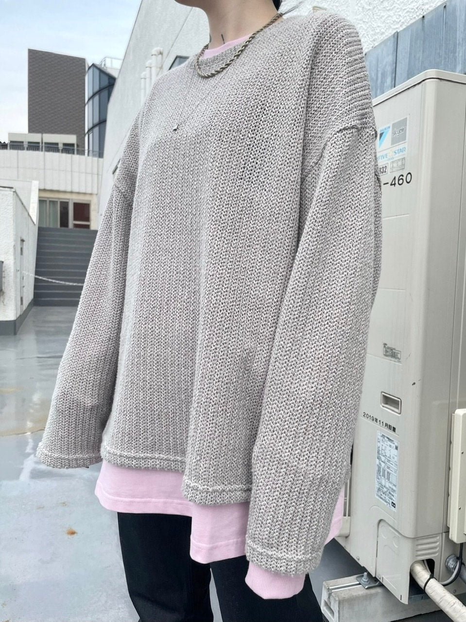 受注制【Never mind the XU】see-through knit (3color)