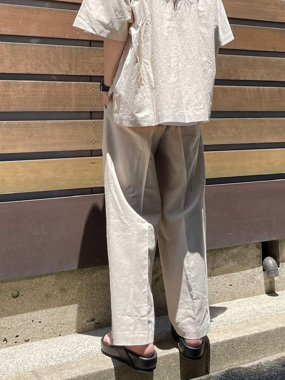 受注制【Chikashitsu +】set up easy slacks (3color)