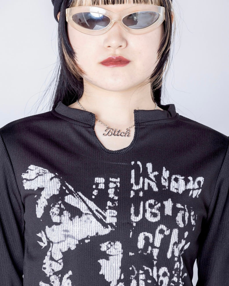 【LOVE KILLER CLUB】bitch'logo necklace (2color)