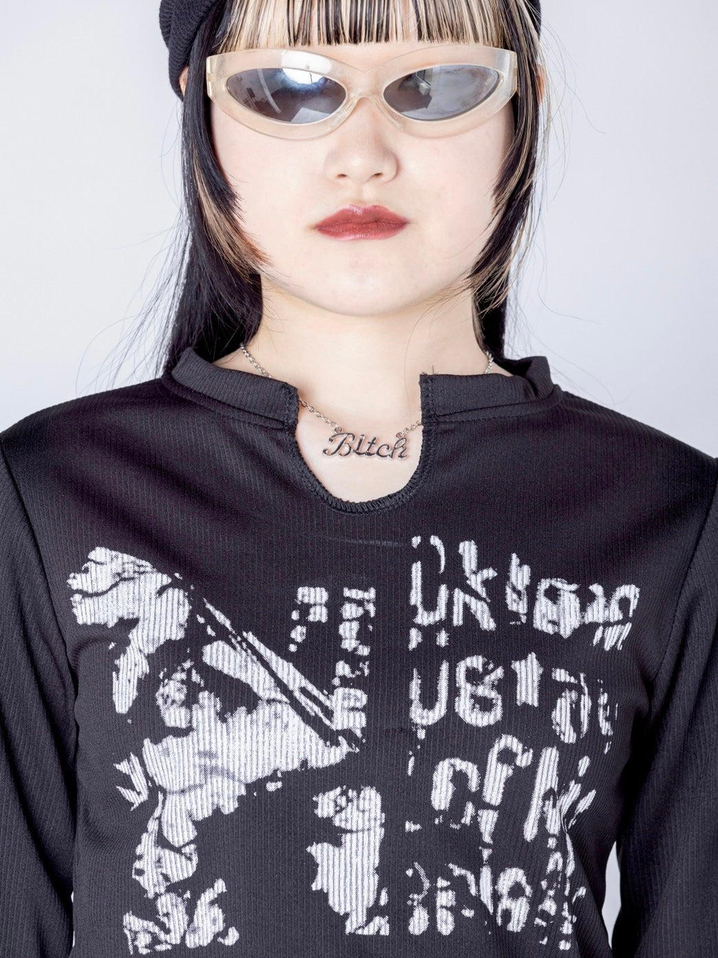 【LOVE KILLER CLUB】bitch'logo necklace (2color)