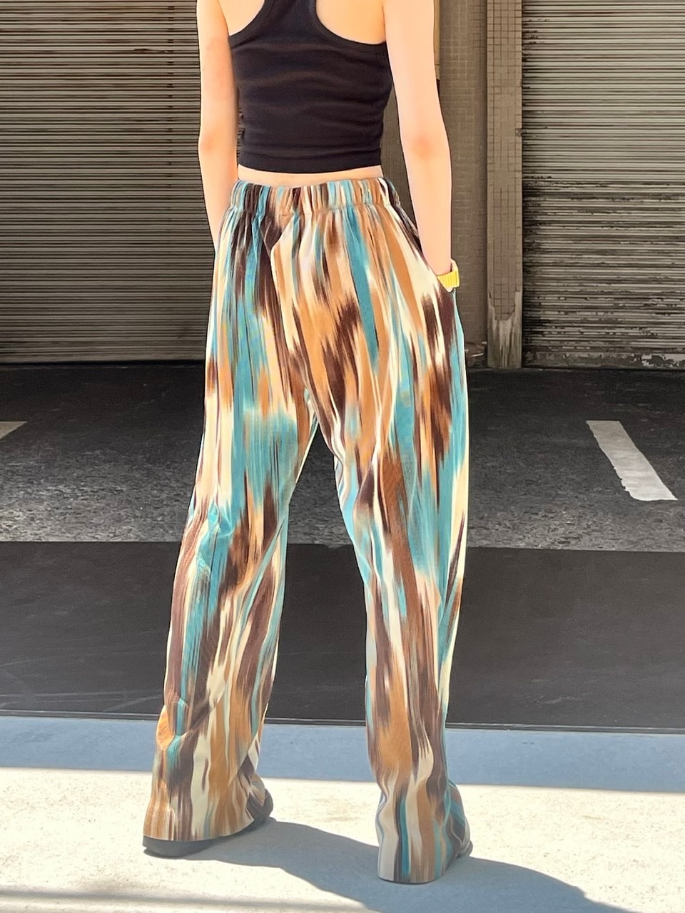 受注制【Chikashitsu +】mixed summer pleats pants (2color)