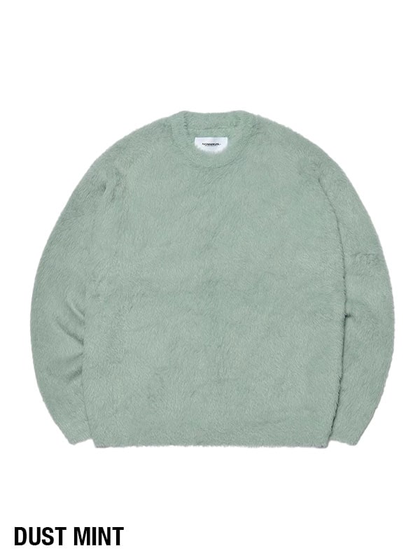 【NOMANUAL】CROPPED HAIRY KNIT (15color) / 【ノーマニュアル】クロップドヘアリー長袖ニット