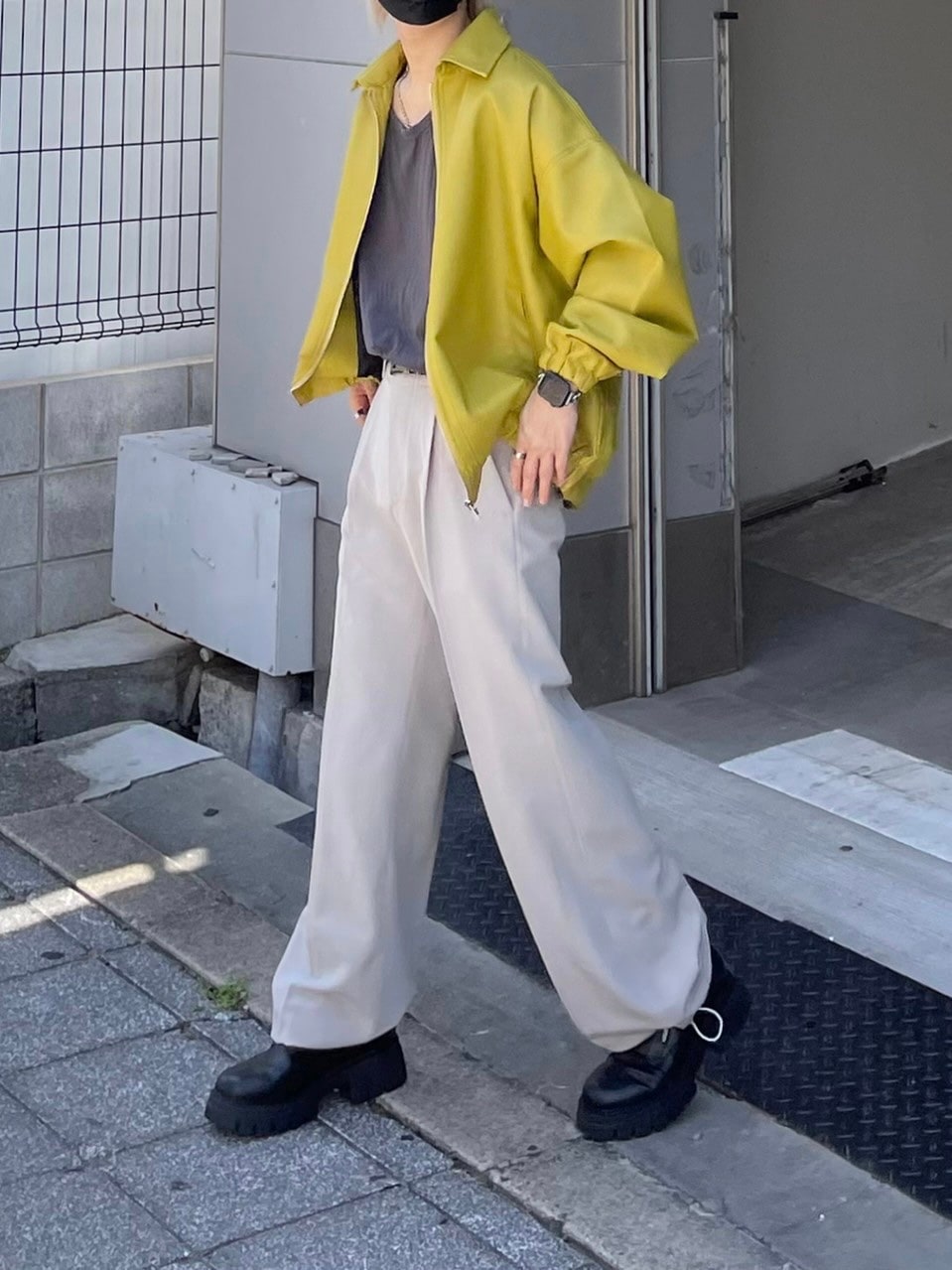 受注制【Chikashitsu +】leather blouson (3color)