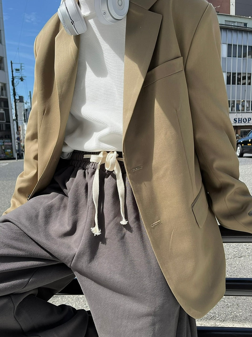 【Chikashitsu +】set up shingle jacket (4color)