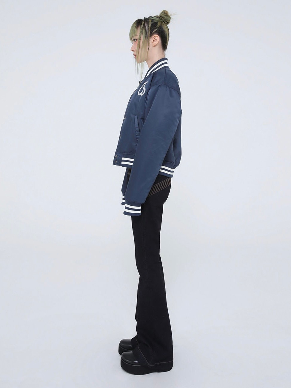 【Ugly shadow】BASEBALL JUMPER / 【アグリーシャドウ】ベースボールロゴプリント長袖ジャンパー