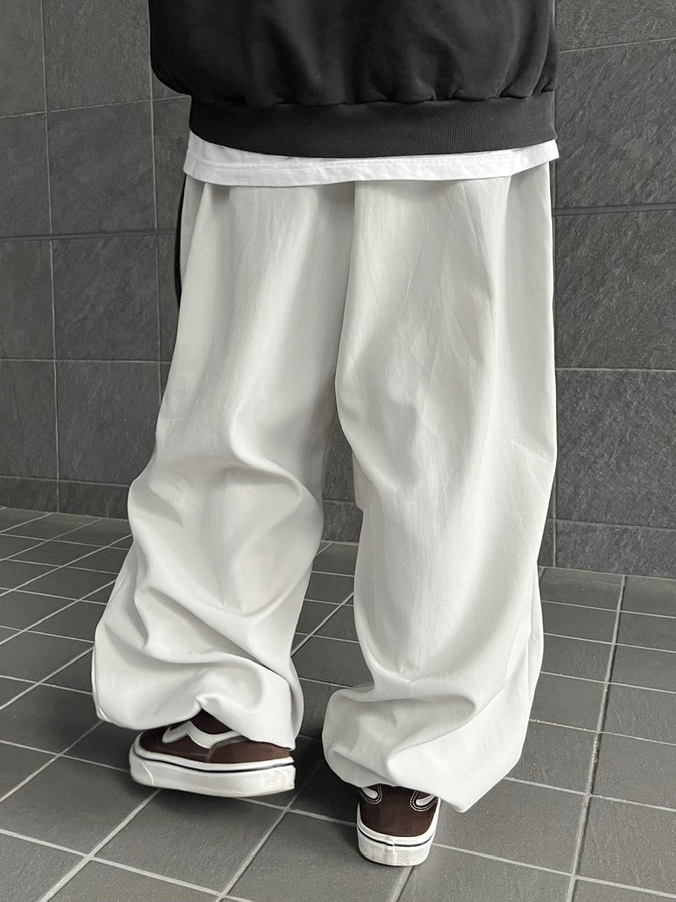 受注制【youll】bi-color wide jogger pants (2color)