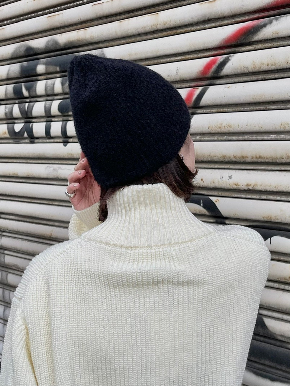 受注制【Chikashitsu +】hairy beanie (3color)