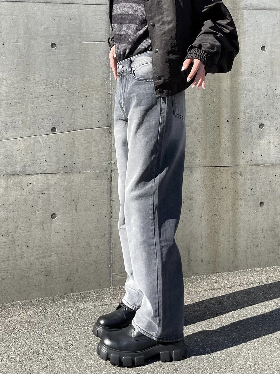 【Chikashitsu +】vintage wash denim pants (2color) / 【チカシツプラス】ヴィンテージウォッシュデニムパンツ