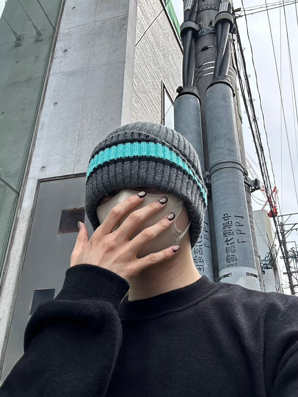 受注制【Chikashitsu +】border beanie (7color)