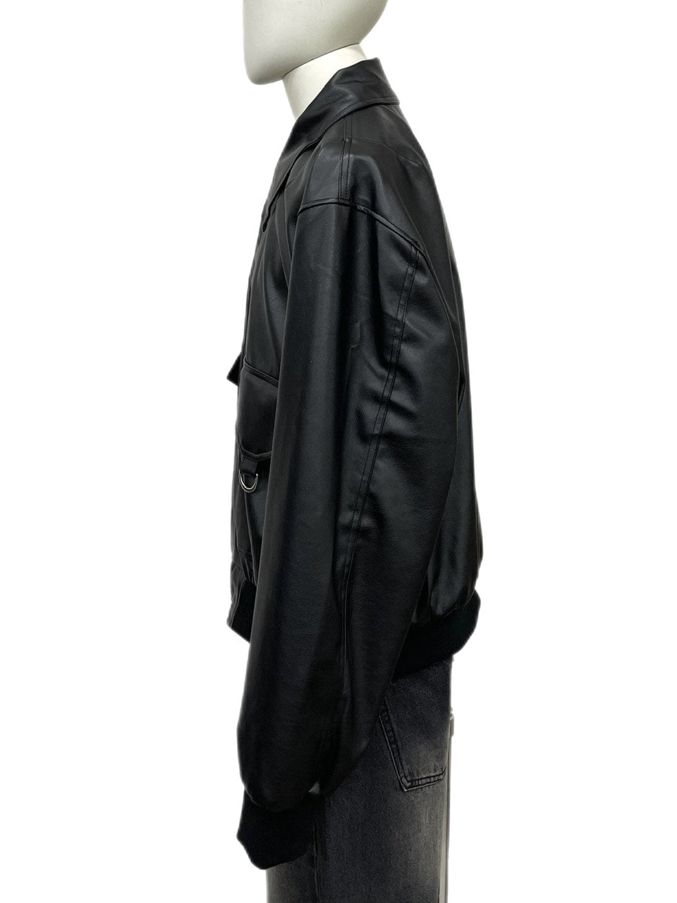 大阪店WEB限定【Chikashitsu +】double pocket leather jumper (3color)