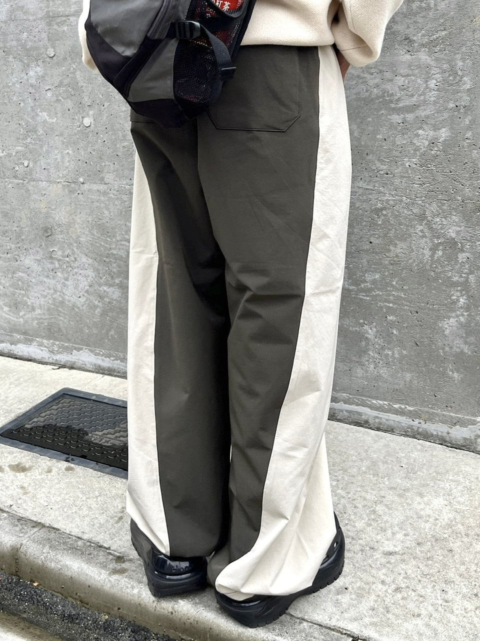 受注制【youll】bi-color banding pants (2color)