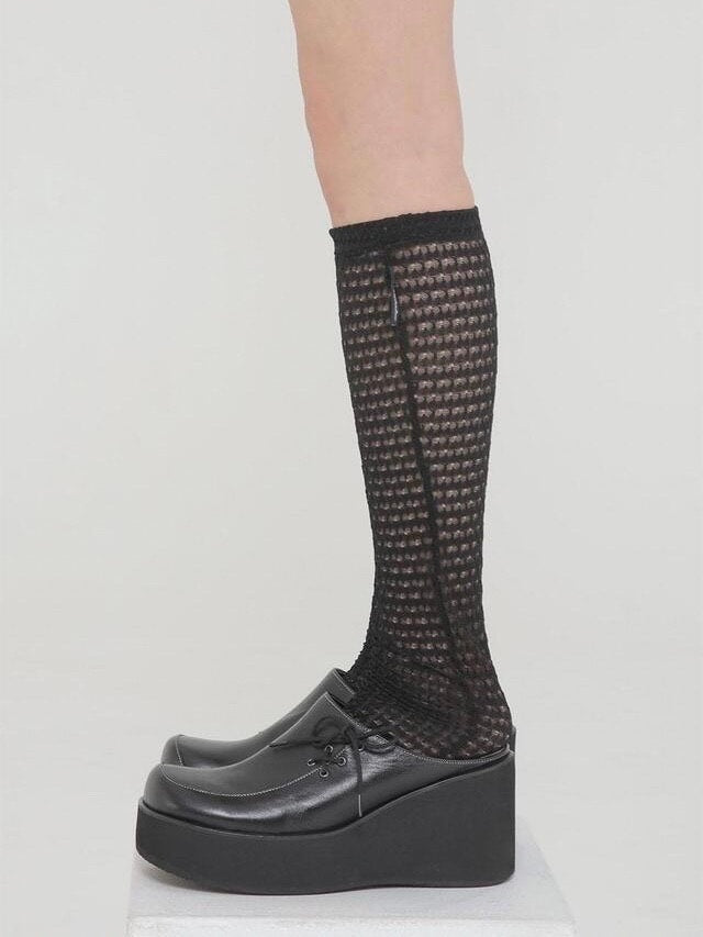 【Uglyshadow】MESH KNEE SOCKS