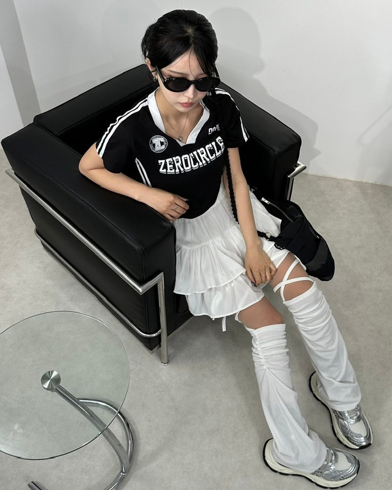【Never mind the XU】frill skirt (2color)