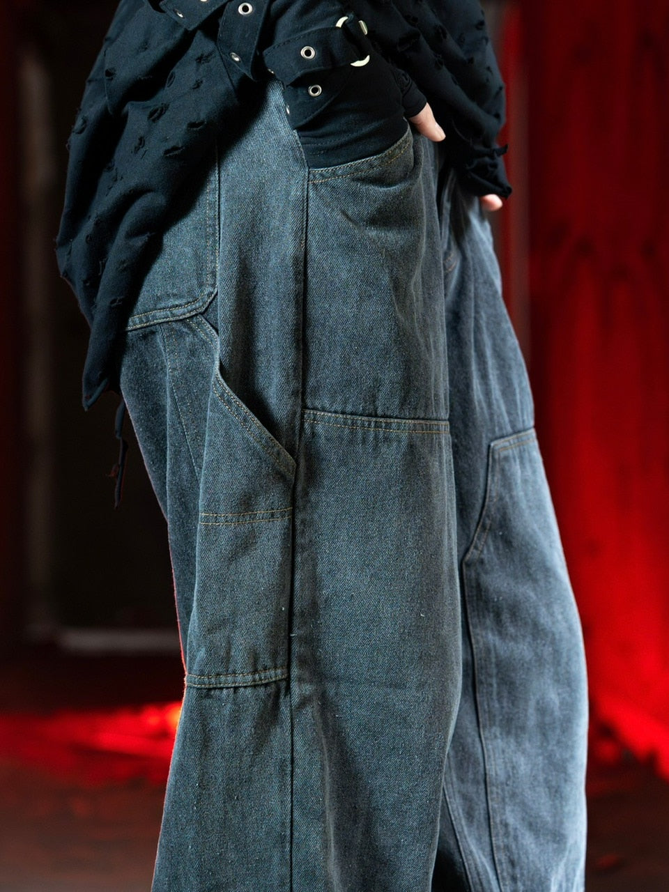 【Bizarre Maiden】belt denim pants