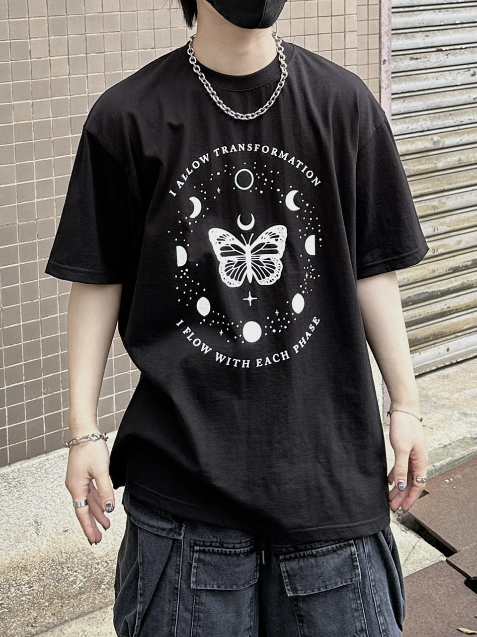 受注制【Chikashitsu +】oversized graphic t-shirt 2 (2color)