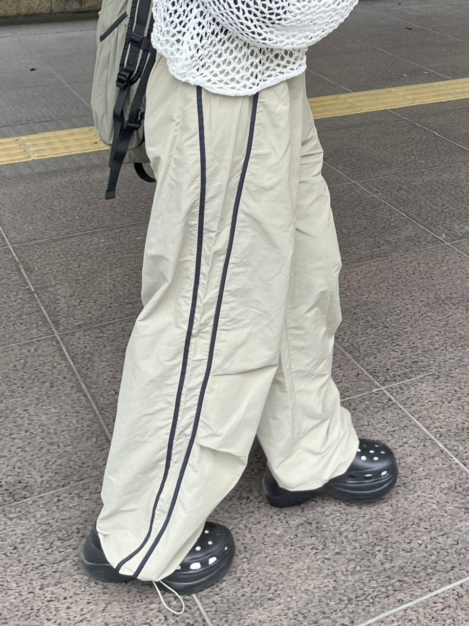 【youll】nylon track wide pants (5color)