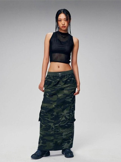 【runningHIGH】KNIT MESH SLEEVELESS TOP