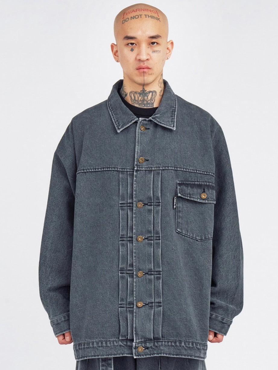 【AJOBYAJO】Batwing Oversized Denim Jacket