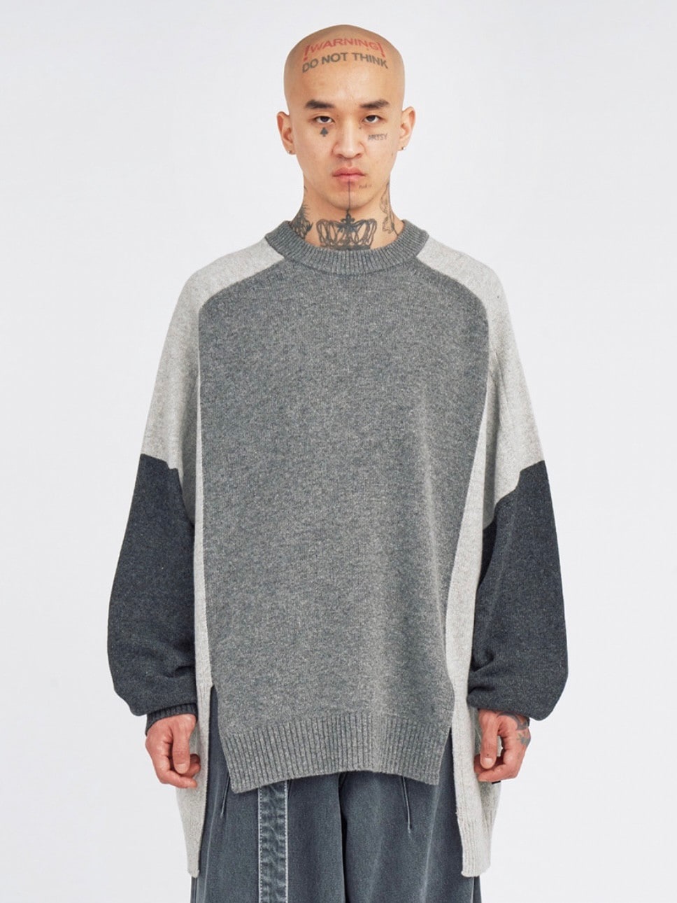 【AJOBYAJO】Tri Color Mixed Sweater