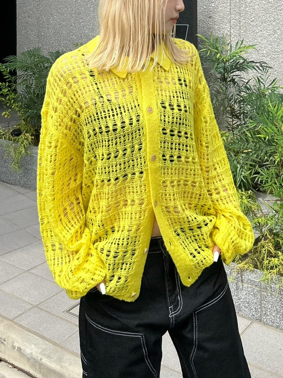 受注制【Chikashitsu +】pastry collar knit cardigan (5color)