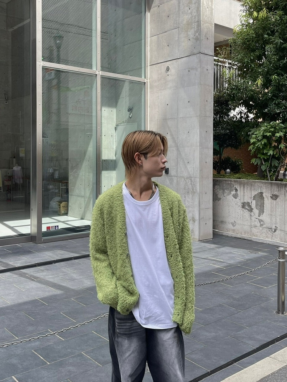 受注制【Chikashitsu +】bookle hairly cardigan (3color) / 【チカシツプラス】バックルヘアリー長袖カーディガン