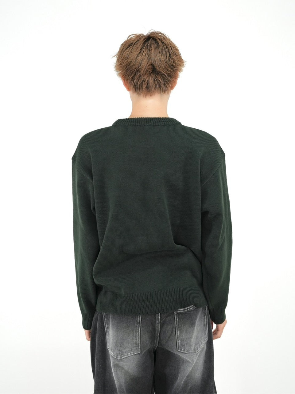 受注制【Chikashitsu +】shoulder slit knit (4color)