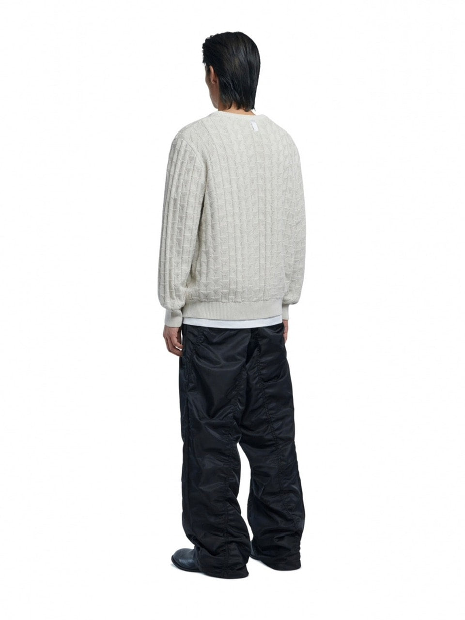 【NOMANUAL】SYMBOL JACQUARD KNIT / 【ノーマニュアル】シンボルジャガード長袖ニット